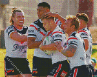 Sydney Roosters Rugby Players Diamond Painting