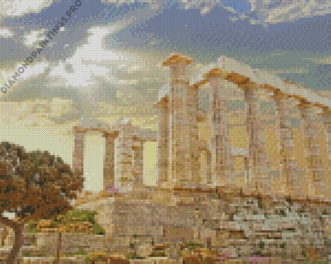 Temple Of Poseidon Diamond Painting