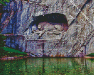 The Lion Monument Lucerne Diamond Painting