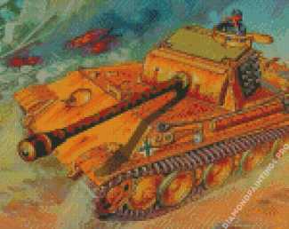 The World War II Tank Panther Diamond Painting