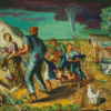 Tornado Over Kansas John Steuart Curry Diamond Painting