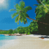 Tropical Beach Scene Diamond Painting