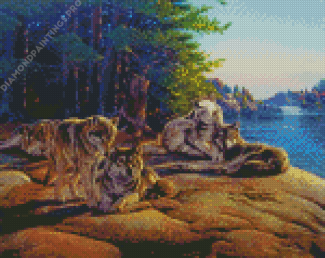 Wolf Pack By River Diamond Painting