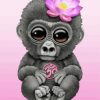 Adorable Baby Gorilla Diamond Painting