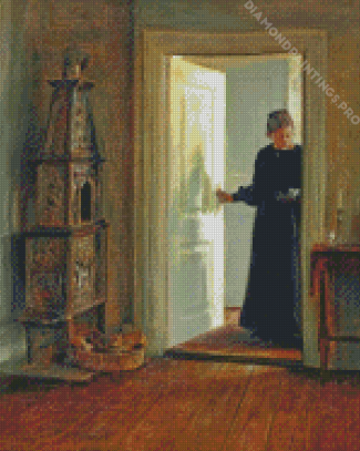 Aesthetic Woman In Doorway Diamond Painting