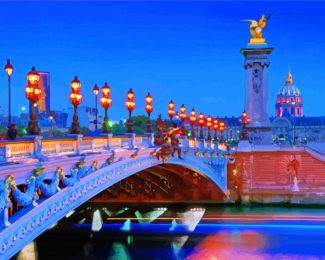 Aesthetic Paris Bridge France Diamond Painting