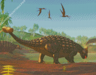 Ankylosaurus Cartoon Diamond Painting