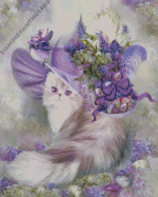 Cat With Hat Diamond Painting