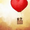 Cute Romantic Hot Air Balloon Diamond Painting