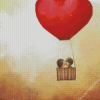 Cute Romantic Hot Air Balloon Diamond Painting