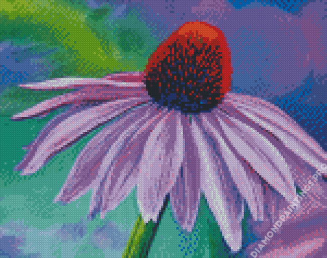 Echinacea Flower Diamond Painting