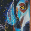 Half Dog Face Splatter Diamond Painting