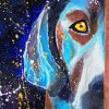 Half Dog Face Splatter Diamond Painting