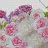 Pink And White Lilac Flowers Diamond Painting
