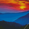 Smokey Mountains At Sunset Diamond Painting