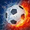 Soccer Ball On Fire Diamond Painting