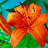 Tiger Lilies With Water Drops Diamond Painting