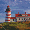West Quoddy Head Lighthouse Poster diamond Painting