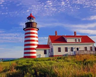 West Quoddy Head Lighthouse Poster diamond Painting