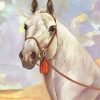 White Vintage Horse Diamond Painting