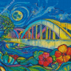 Abstract Colorful Bridge Artistic Art Diamond Painting