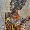Afrikaanse Vrouw Woman Diamond Painting