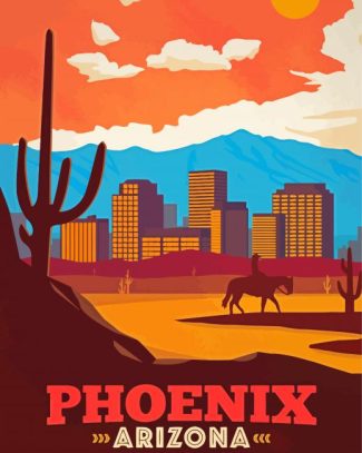 Arizona Phoenix City Poster Diamond Painting
