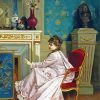 At The Fireplace By Auguste Toulmouche Diamond Painting