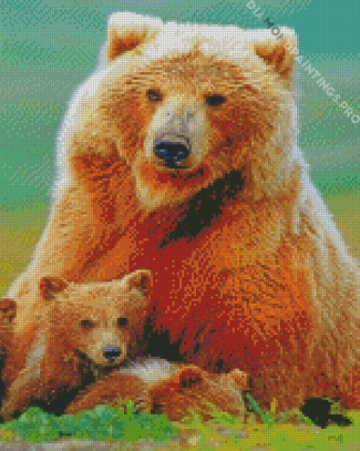 Bear Family Diamond Painting
