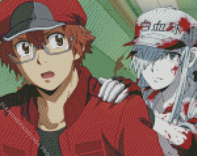 Cells At Work Anime Characters Diamond Painting