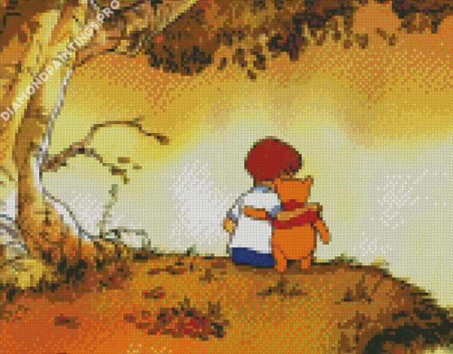 Christopher Robin And Winnie The Pooh Diamond Painting