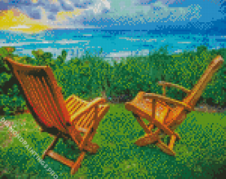 Deck Chairs View Diamond Painting