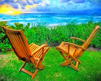 Deck Chairs View Diamond Painting