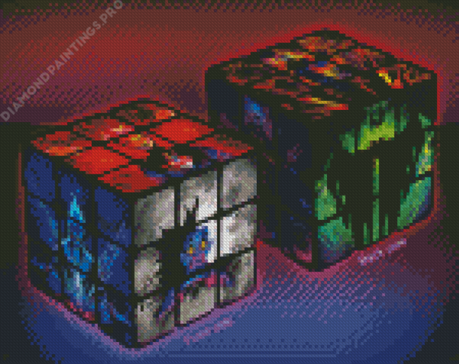 Disney Villains Rubiks Cubes Diamond Painting