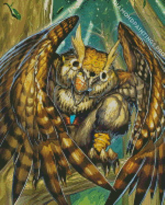 Fantasy Owlman Art Diamond Painting
