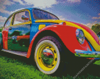 Colorful Volkswagen Bug Diamond Painting