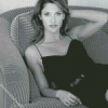 Jill Wagner In Black And White Diamond Painting