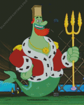 King Neptune Spongebob Diamond Painting