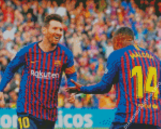 Malcom And Messi Players Diamond Painting