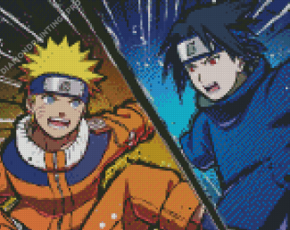 Naruto Vs Sasuke Naruto Characters Diamond Painting