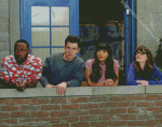 New Girl Movie Characters Diamond Painting