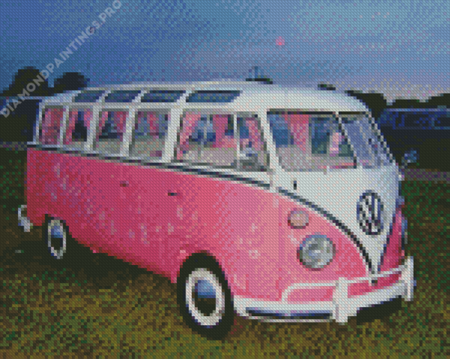 Pink Van Diamond Painting