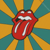 Pop Art Rolling Stones Logo Diamond Painting
