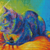Retro Cat Art Diamond Painting