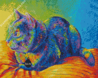 Retro Cat Art Diamond Painting