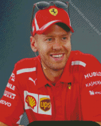 Sebastian Vettel Racing Driver Diamond Painting