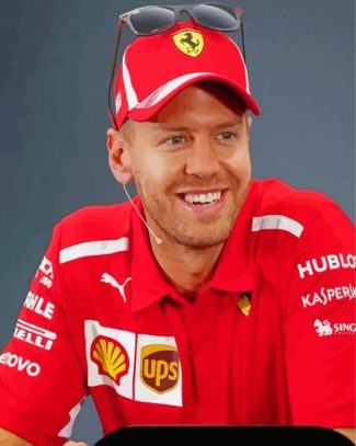 Sebastian Vettel Racing Driver Diamond Painting