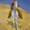 Self Portrait On A Horse By Frederic Remington Diamond Painting