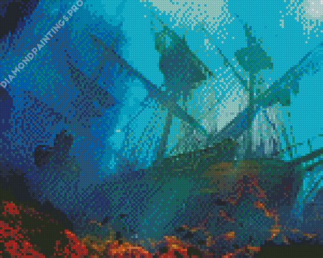 Ship On Bottom Diamond Painting