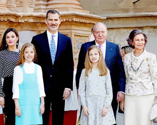 Spanish Royal Family - 5d Diamond Painting - Diamondpaintings.pro